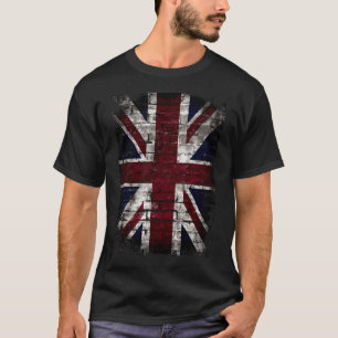 Camiseta Bandeira Grunge do Reino Unido, Grã-Bretanha, Esti