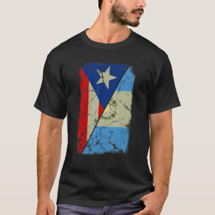 Camiseta Bandeira guatemalteca e porto-riquenha misturada F