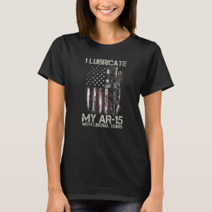 Camiseta Bandeira Gun-American Eu Lubrifico Minha Ar-15 Com