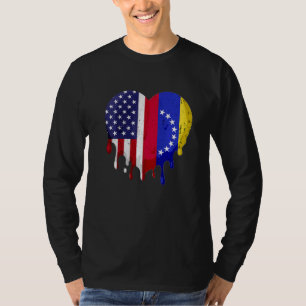 Camiseta Bandeira H do Patrimônio Hispânico Venezuelano Ame