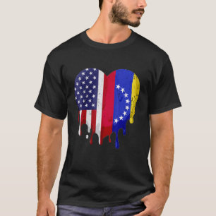 Camiseta Bandeira H do Patrimônio Hispânico Venezuelano Ame