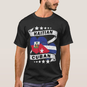 Camiseta Bandeira Haitiana E Cubana