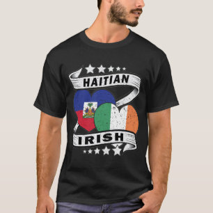 Camiseta Bandeira Haitiana E Irlandesa