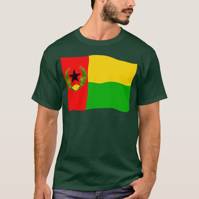 Camiseta Bandeira Histórica de Cabo Verde Acenada (Frente)