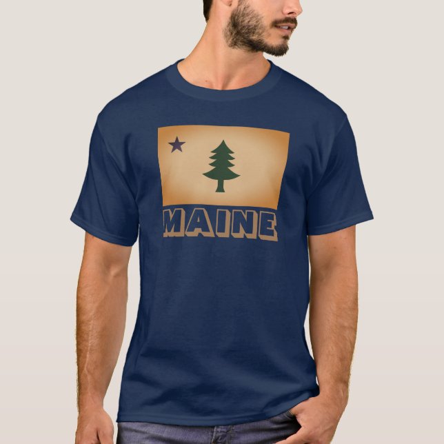 Camiseta Bandeira histórica do Maine (1901-1909) (Frente)