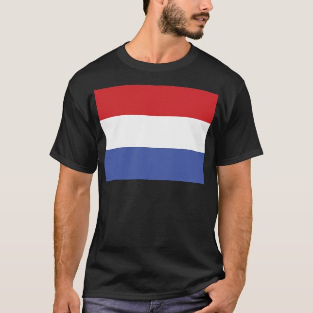 Camiseta Bandeira holandesa. Países Baixos. Holanda. (Frente)