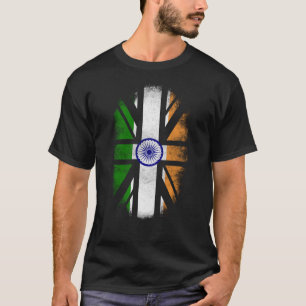 Camiseta Bandeira indiana britânica - India e de orgulho d