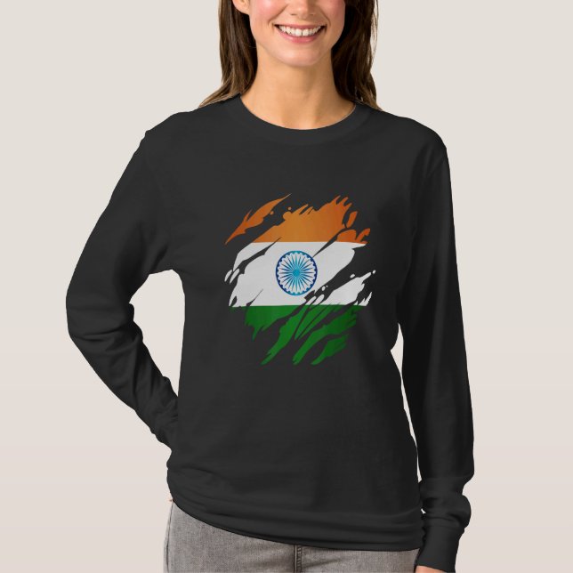 Camiseta Bandeira indiana Índia (Frente)