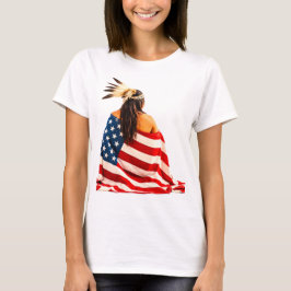 Camiseta bandeira indígena americana