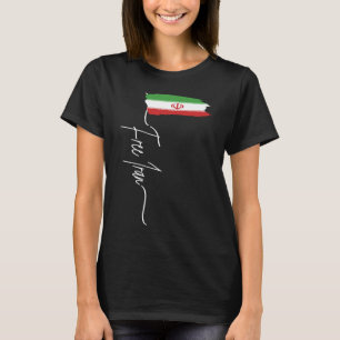 Camiseta Bandeira iraniana Irã livre Irã Azadi Eu apoio as