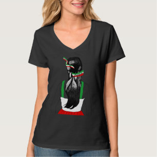 Camiseta Bandeira Iraniana Mulher Sem Hijab Cabelo Solto Ap