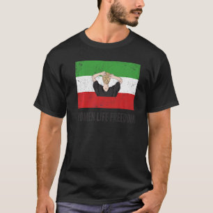Camiseta Bandeira Iraniana No Hijab Women Life Free Support