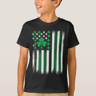 Camiseta Bandeira Irlandesa Americana Dia de São Patrício 2