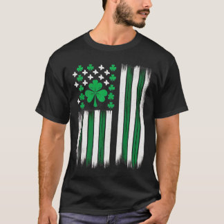Camiseta Bandeira Irlandesa Americana Dia de São Patrício 2