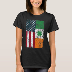 Camiseta Bandeira irlandesa Americana Dual Citizen Patrioti