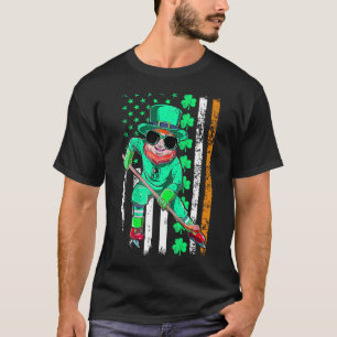 Camiseta Bandeira Irlandesa Americana Hóquei Dia de São Pat