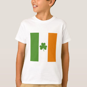 Camiseta Bandeira Irlandesa Dia de São Patrício com Shamroc
