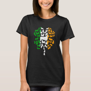 Camiseta Bandeira Irlandesa Dia de São Patrício Corgi Trevo