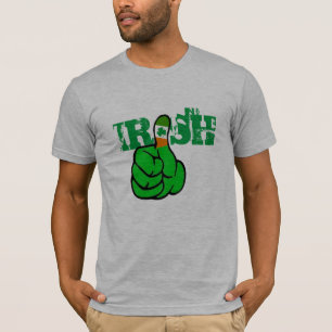 Camiseta bandeira irlandesa Dia de São Patrício Verde Lucky