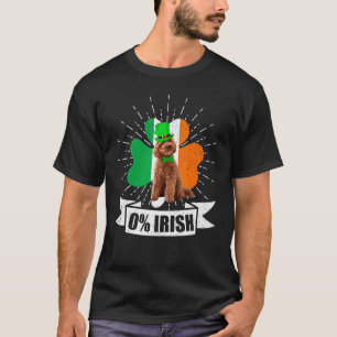 Camiseta Bandeira Irlandesa Vintage Trevo Cachorro Poodle B