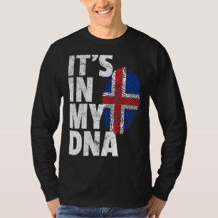Camiseta Bandeira Islandesa da Islândia Está no Meu Dna Nat