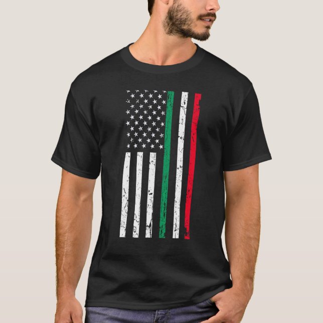 Camiseta Bandeira italiana americana Orgulho Americano 4 O (Frente)