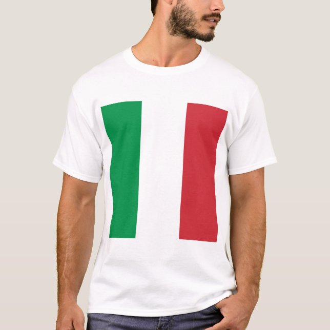 Camiseta Bandeira italiana, bandeira da itália, italia (Frente)