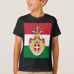 Camiseta Bandeira italiana com insígnia do Reino de Itália