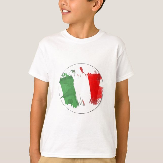 Camiseta Bandeira italiana da forma (Frente)
