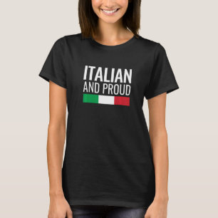 Camiseta Bandeira Italiana E Orgulhosa Itália