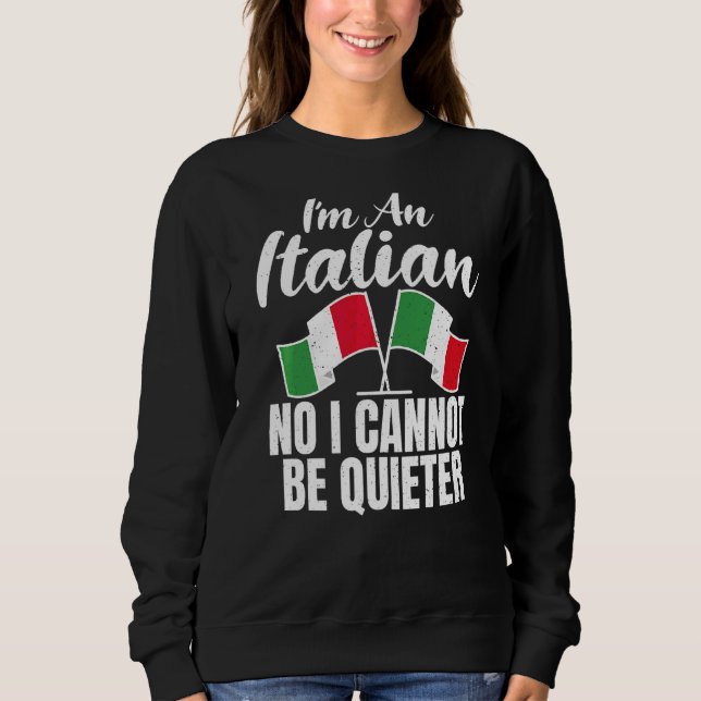 Camiseta Bandeira Italiana Im Um Italiano Não Posso Ficar Q (Frente)