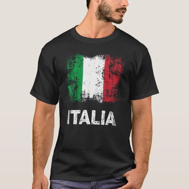 Camiseta Bandeira italiana Itália Patriótica Italia Bandeir (Frente)