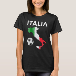 Camiseta Bandeira Italiana Mapa do Futebol Italia Esporte