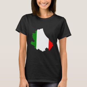 Camiseta Bandeira italiana no contorno de Abruzzo Itália