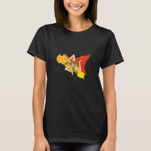 Camiseta Bandeira italiana no traçado da Sicília