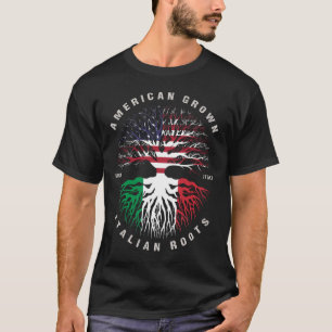 Camiseta Bandeira italiana norte-americana "Raízes italian