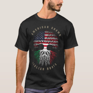 Camiseta Bandeira italiana norte-americana "Raízes italiana
