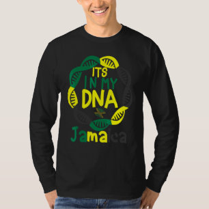 Camiseta Bandeira Jamaica Está No Meu DNA Homens Mulheres C