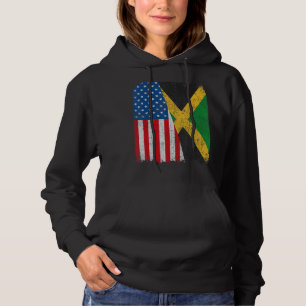 Camiseta Bandeira jamaicana americana Half USA Jamaica Root