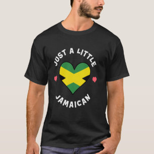 Camiseta Bandeira Jamaicana Coração Só Um Pouco Jamaicano J