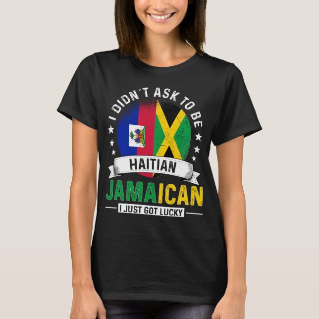 Camiseta Bandeira jamaicana do Haiti Orgulho Jamaica (Frente)