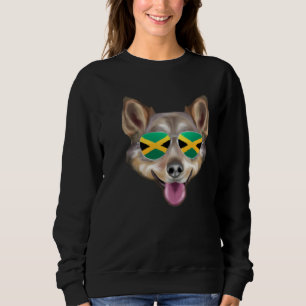 Camiseta Bandeira Jamaicana Swedish Vallhund Cão Jamaica Bo