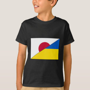 Camiseta Bandeira Japão Ucrânia Suporte Japonês Ucraniano S