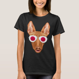 Camiseta Bandeira Japonesa Cão Pharaoh Hound Japão Bolso
