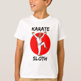 Camiseta Bandeira Japonesa Com Karate Sloth