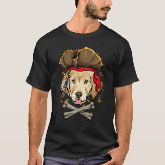 Camiseta Bandeira Jolly Roger do Cão Labrador Retriever Pir