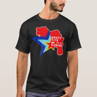 Camiseta bandeira jugoslava dos Balcãs SFRY Josip Broz Tito