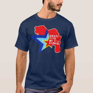 Camiseta bandeira jugoslava dos Balcãs SFRY Josip Broz Tito