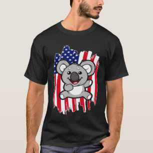 Camiseta Bandeira Koala 4 De Julho Patriótico Koala