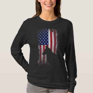 Camiseta Bandeira Legal Belga Malinois Americana Patriótica